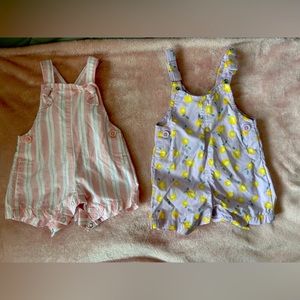 Two Newborn Rompers and One Newborn swaddle